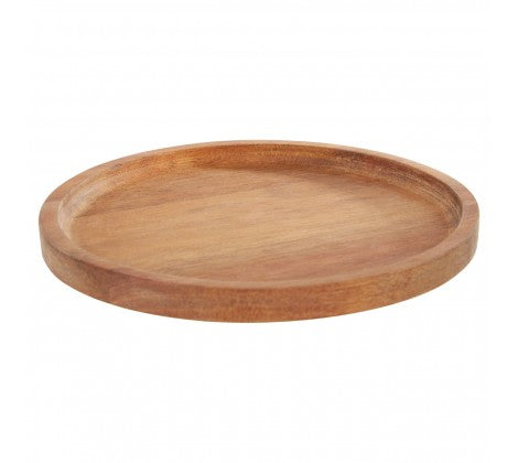 Round Acacia wood tray