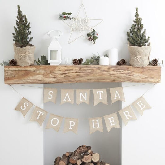 Santa Stop Here Bunting