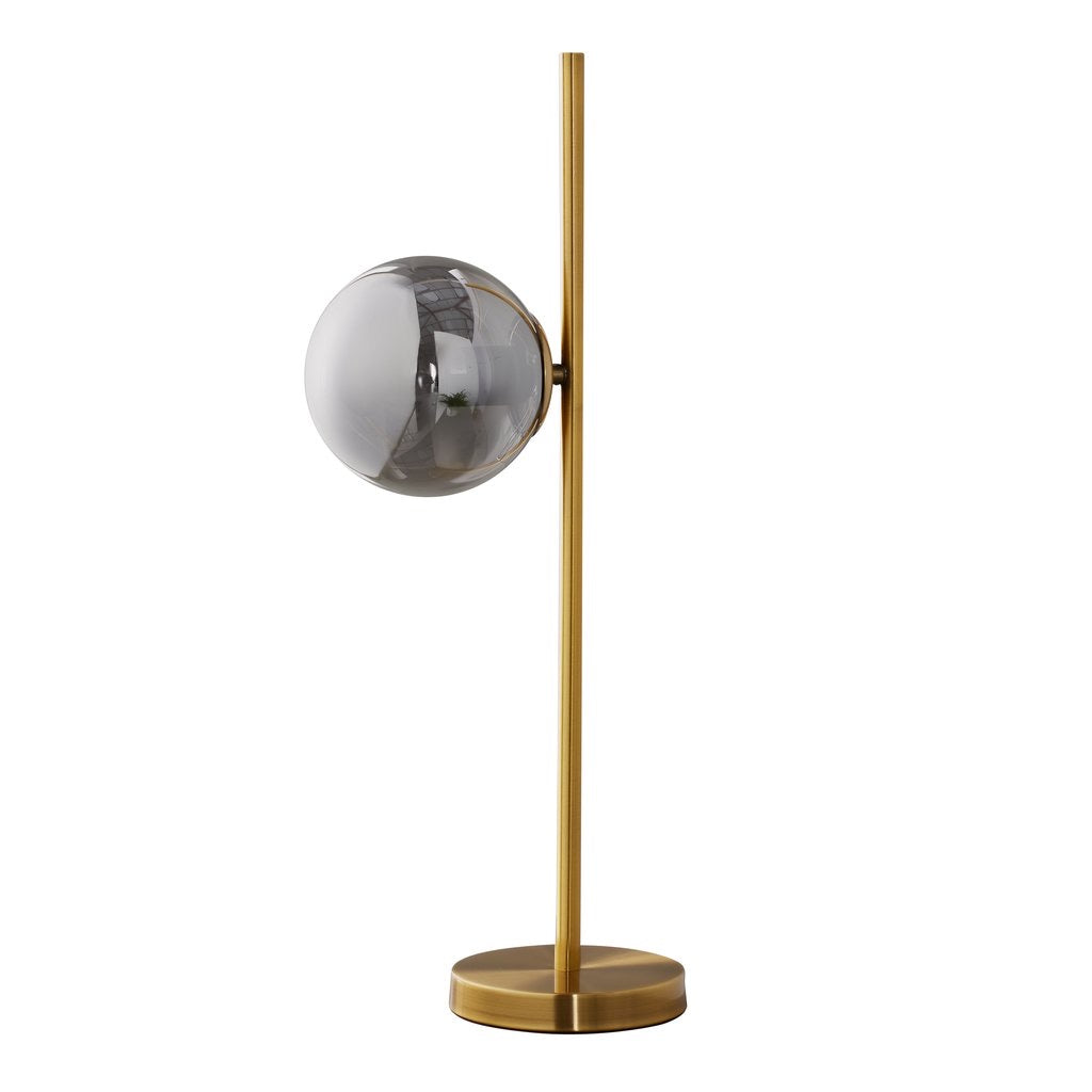 Glass Orb Gold Table Lamp