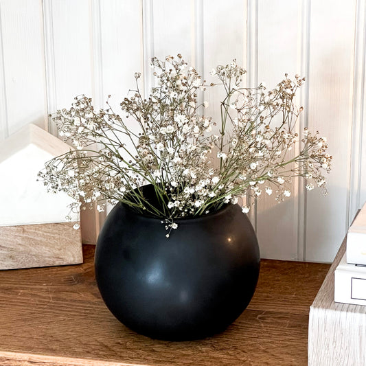 Black tulip vase