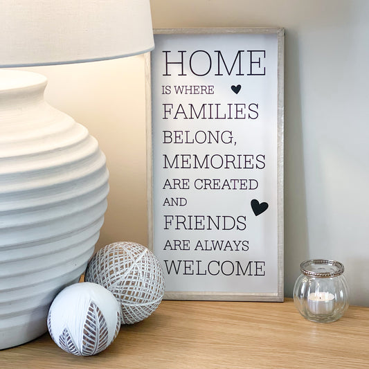 Home is where wooden plaque