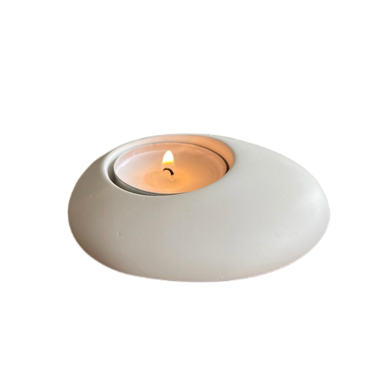 White pebble tealight holder